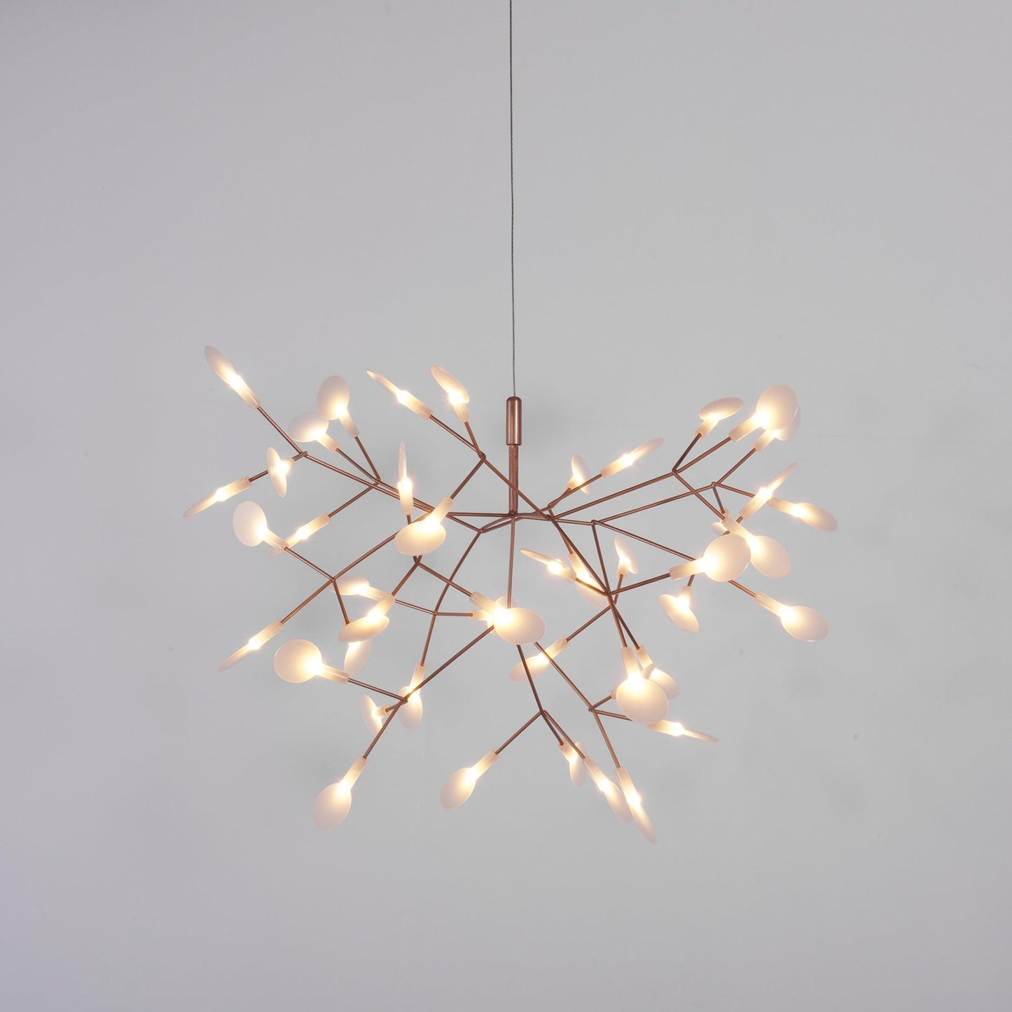 Rose Gold Firefly LED Chandelier - Dimmable, Energy-Efficient Lighting