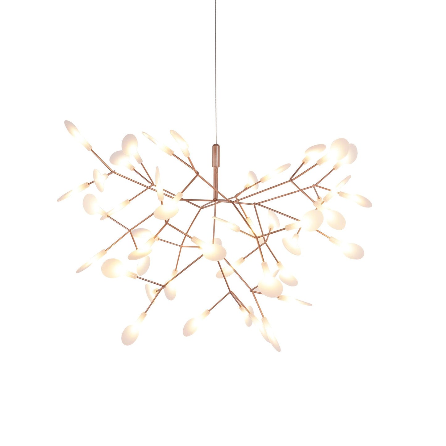 Rose Gold Firefly LED Chandelier - Dimmable, Energy-Efficient Lighting