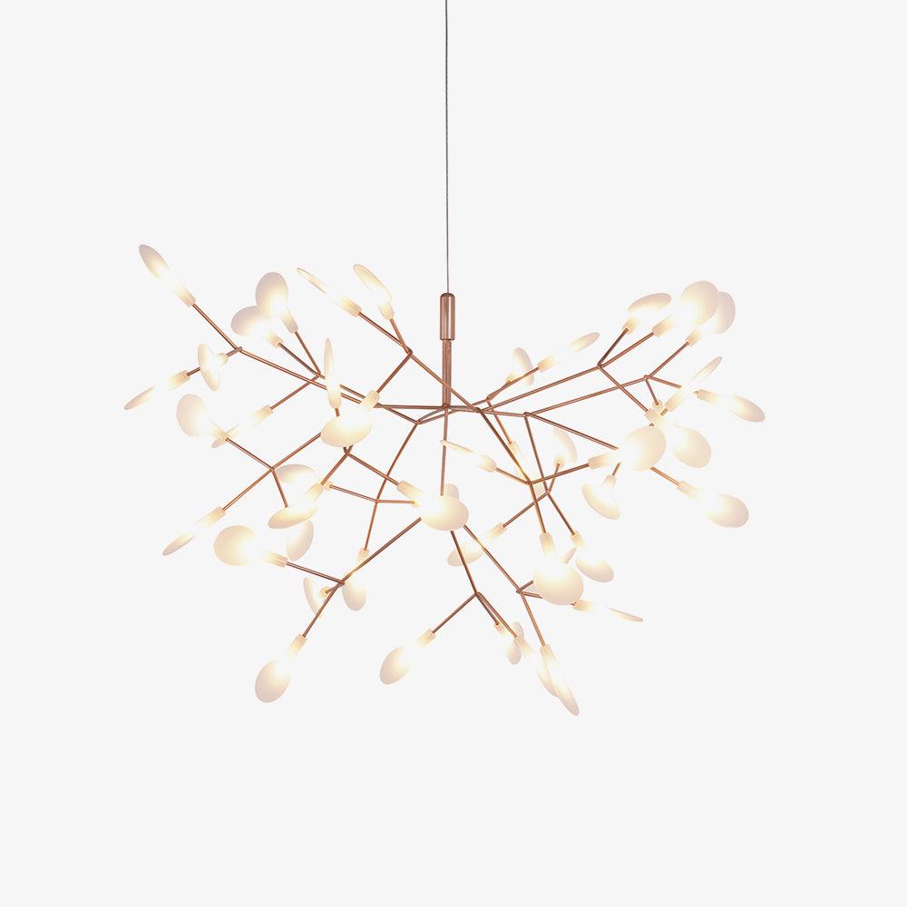 Rose Gold Firefly LED Chandelier - Dimmable, Energy-Efficient Lighting