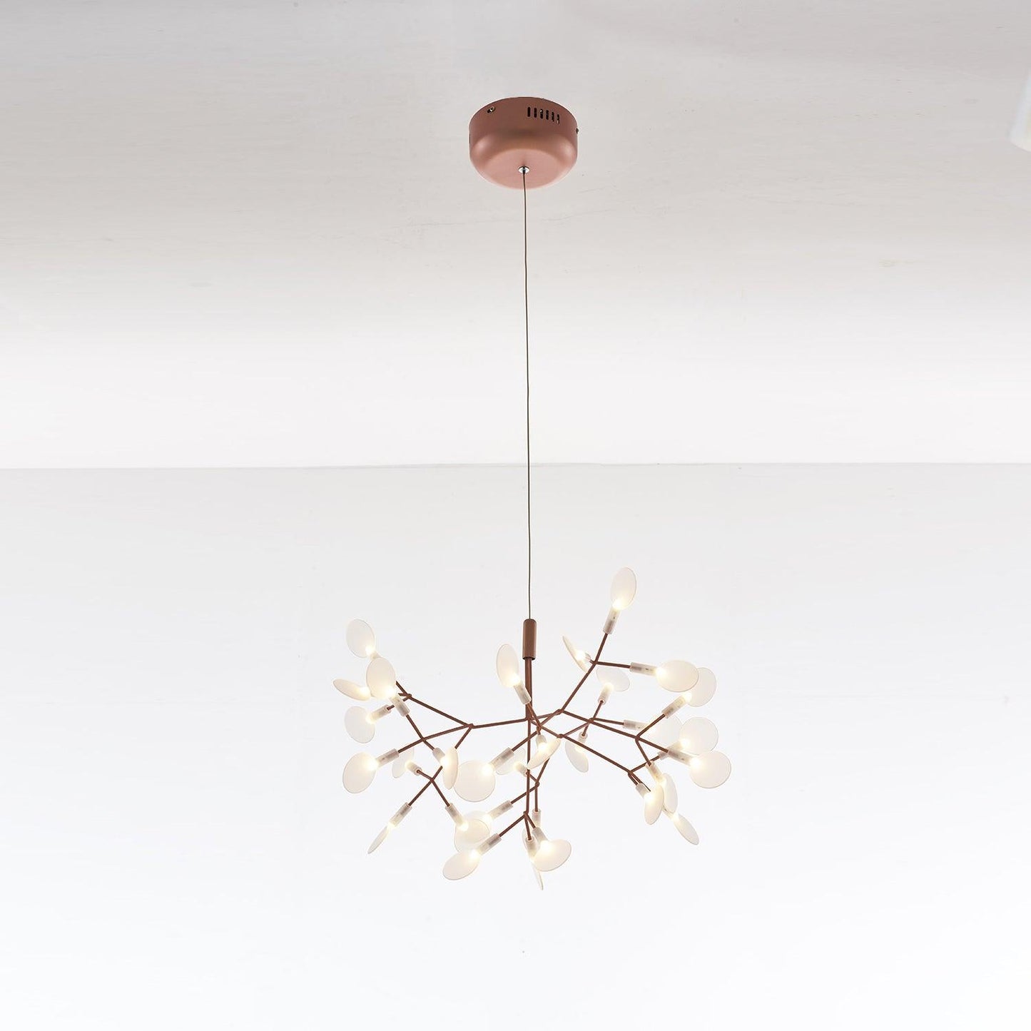 Rose Gold Firefly LED Chandelier - Dimmable, Energy-Efficient Lighting