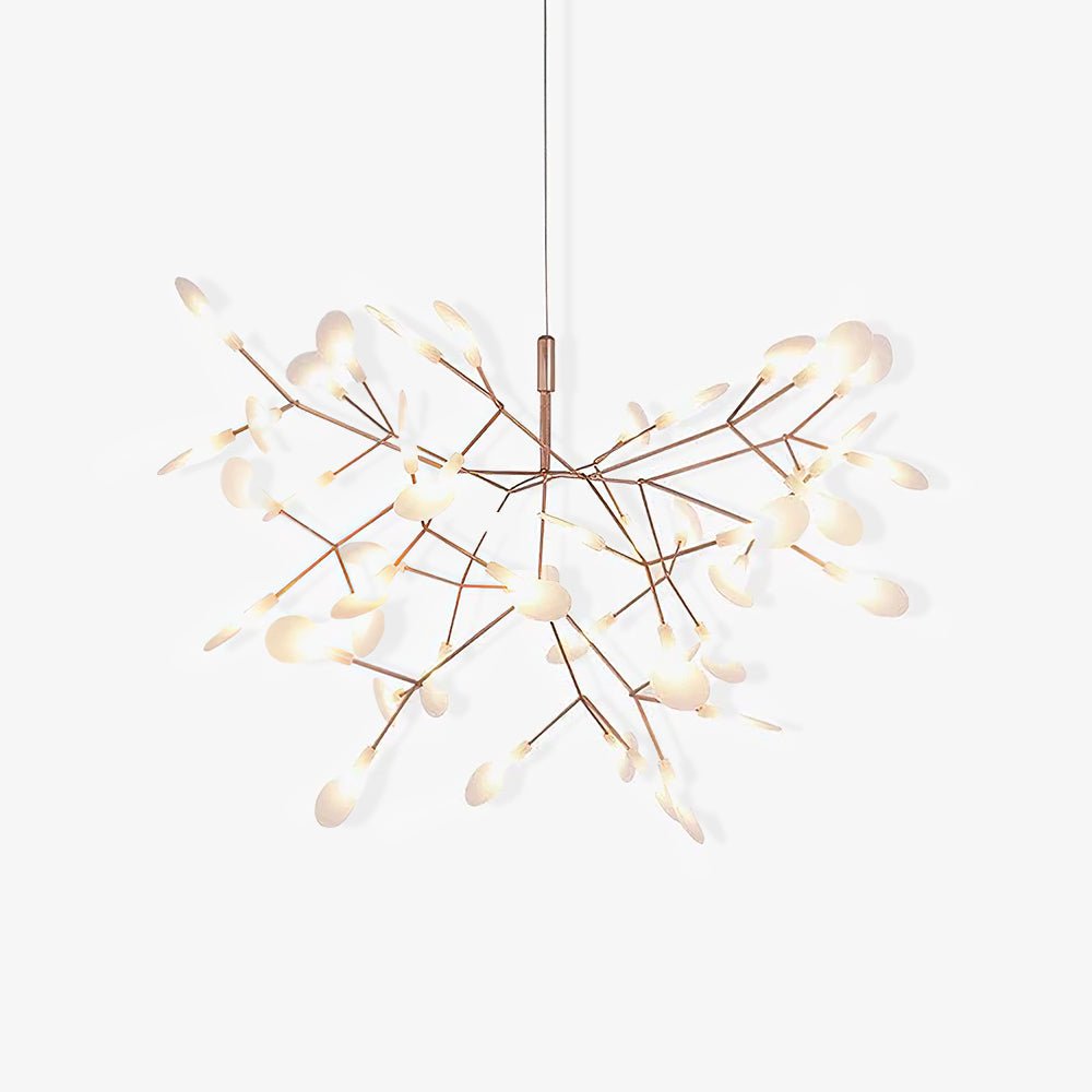 Rose Gold Firefly LED Chandelier - Dimmable, Energy-Efficient Lighting