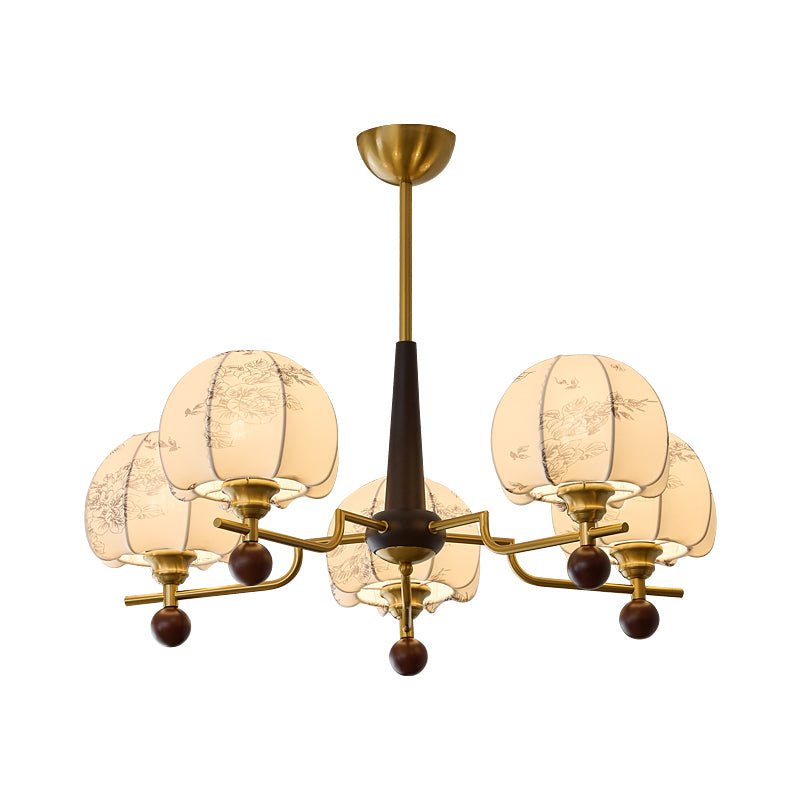 Heritage Bloom Chandelier - Elegant Design with Adjustable Height & LE