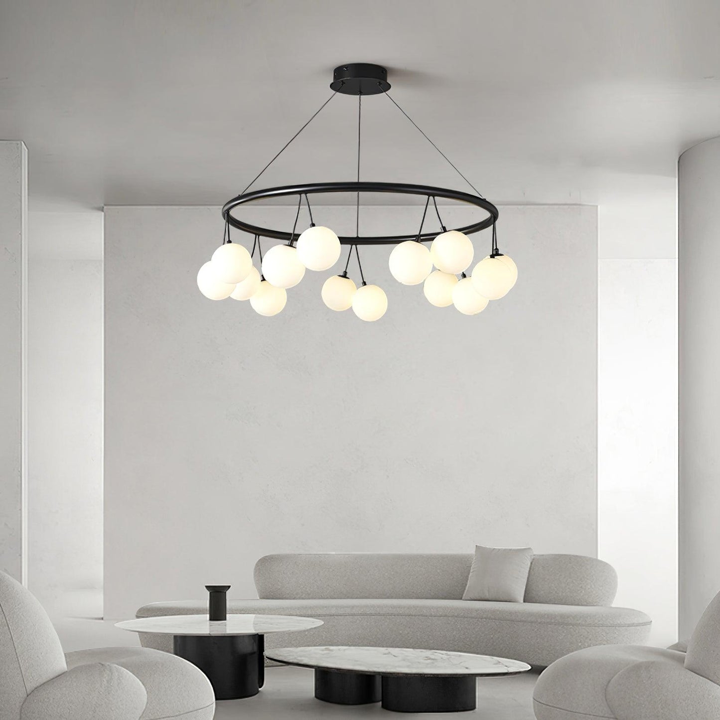 Heronia Chandelier - Elegant Crystal Design with Adjustable Height