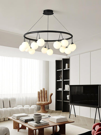 Heronia Chandelier - Elegant Crystal Design with Adjustable Height