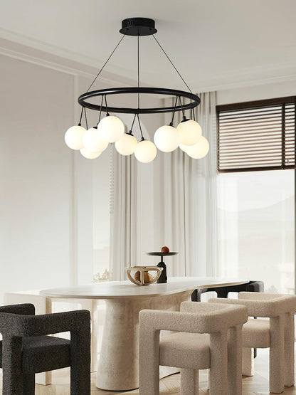 Heronia Chandelier - Elegant Crystal Design with Adjustable Height