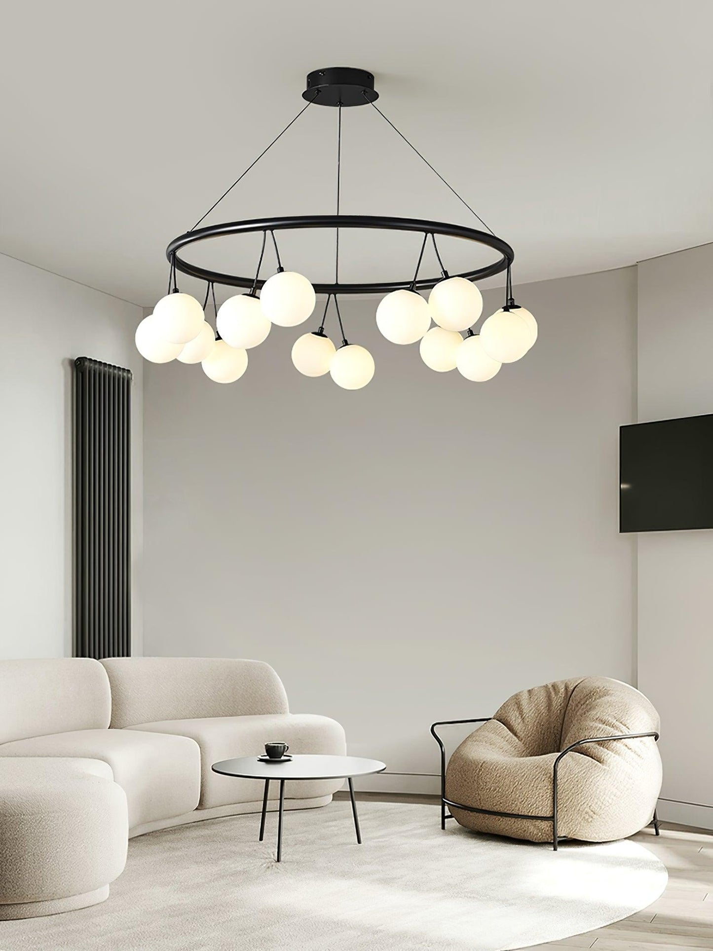 Heronia Chandelier - Elegant Crystal Design with Adjustable Height
