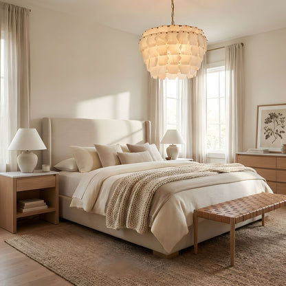 Hexa Cloud Alabaster Pendant Light - Modern Design, Adjustable Height