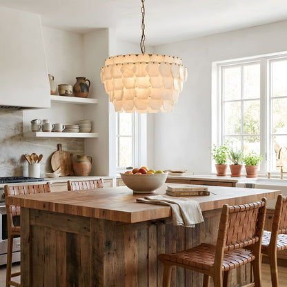 Hexa Cloud Alabaster Pendant Light - Modern Design, Adjustable Height