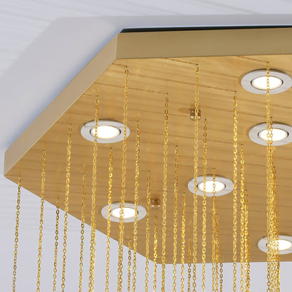 Hexa Alabaster Cascade Chandelier - Elegant Design, Adjustable Height