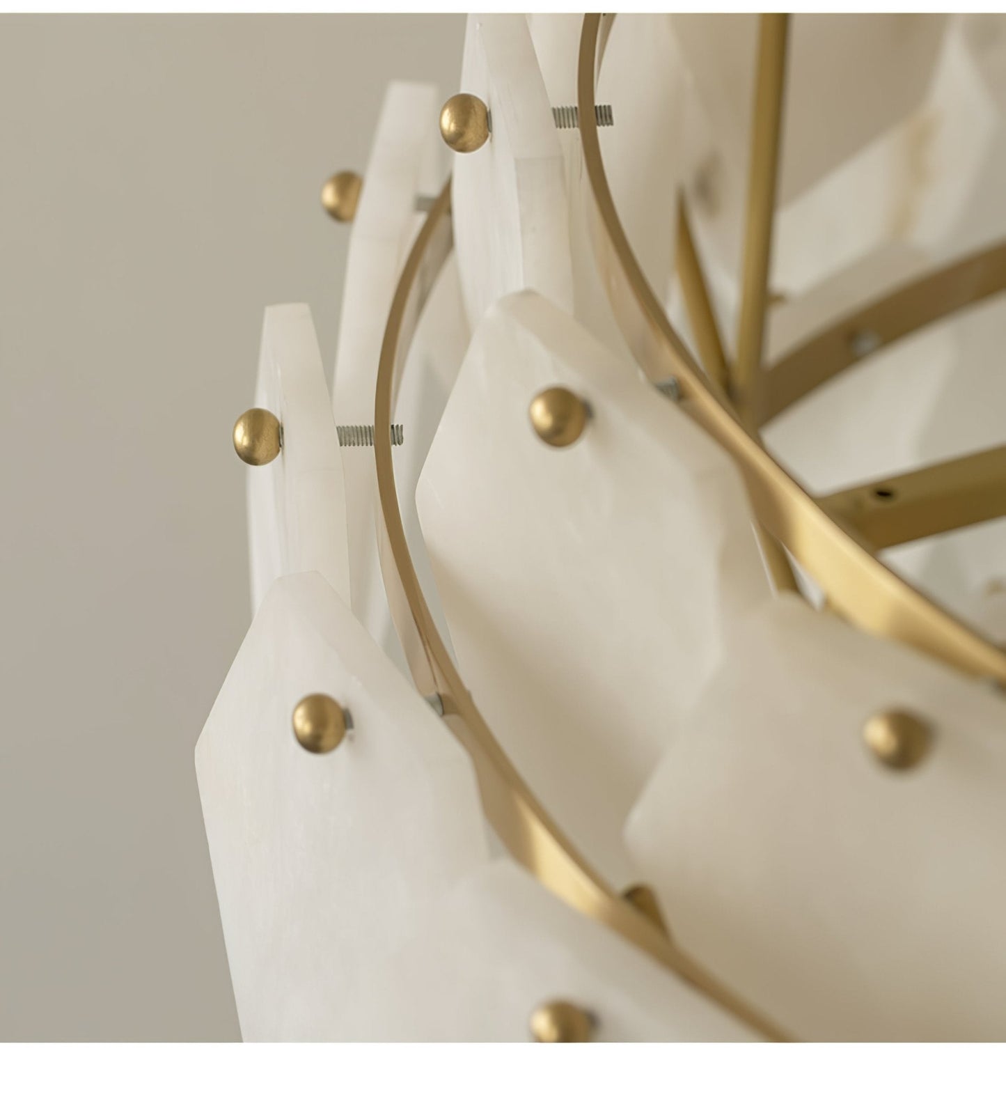 Hexa Cloud Alabaster Pendant Light - Modern Design, Adjustable Height