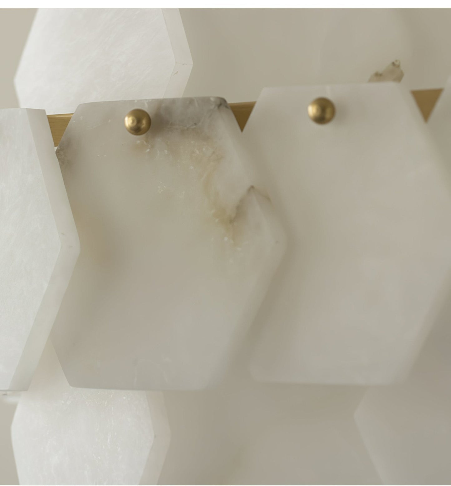 Hexa Cloud Alabaster Pendant Light - Modern Design, Adjustable Height