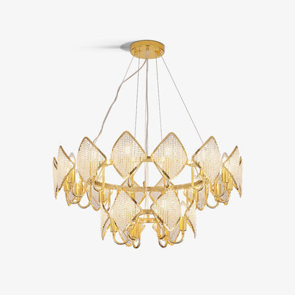 Elegant Holly Chandelier - Crystal Accents & Adjustable Height