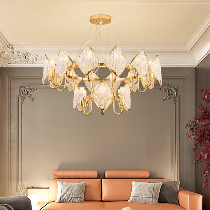 Elegant Holly Chandelier - Crystal Accents & Adjustable Height