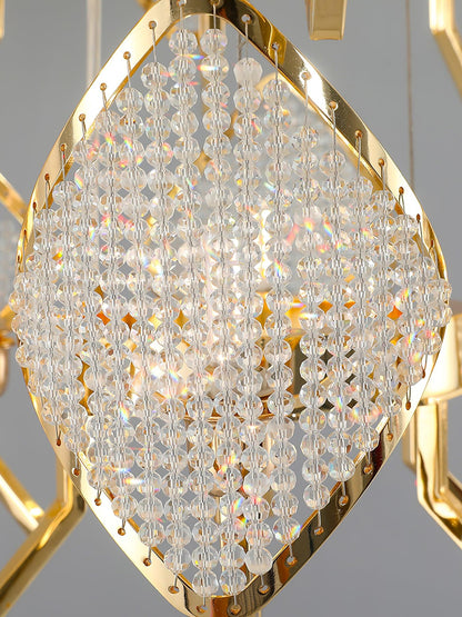 Elegant Holly Chandelier - Crystal Accents & Adjustable Height