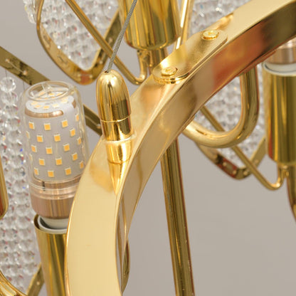 Elegant Holly Chandelier - Crystal Accents & Adjustable Height