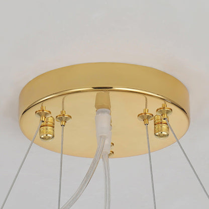 Elegant Holly Chandelier - Crystal Accents & Adjustable Height