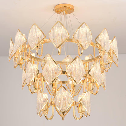 Elegant Holly Chandelier - Crystal Accents & Adjustable Height