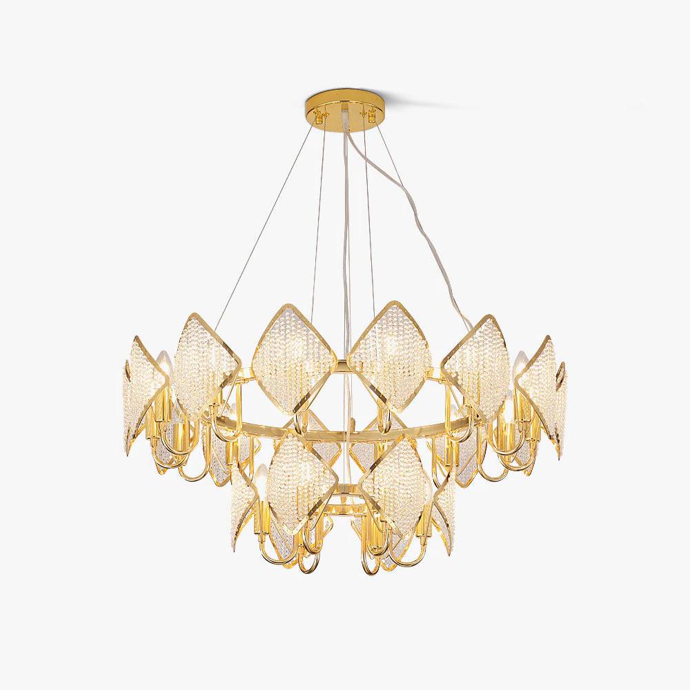 Elegant Holly Chandelier - Crystal Accents & Adjustable Height