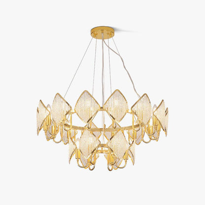 Elegant Holly Chandelier - Crystal Accents & Adjustable Height