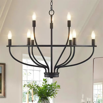 Modern Greyson Chandelier - Elegant Design with Adjustable Height & LE