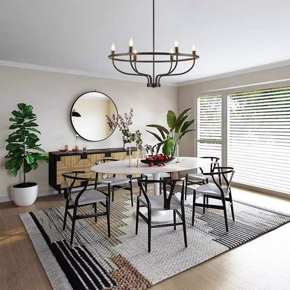 Modern Greyson Chandelier - Elegant Design with Adjustable Height & LE