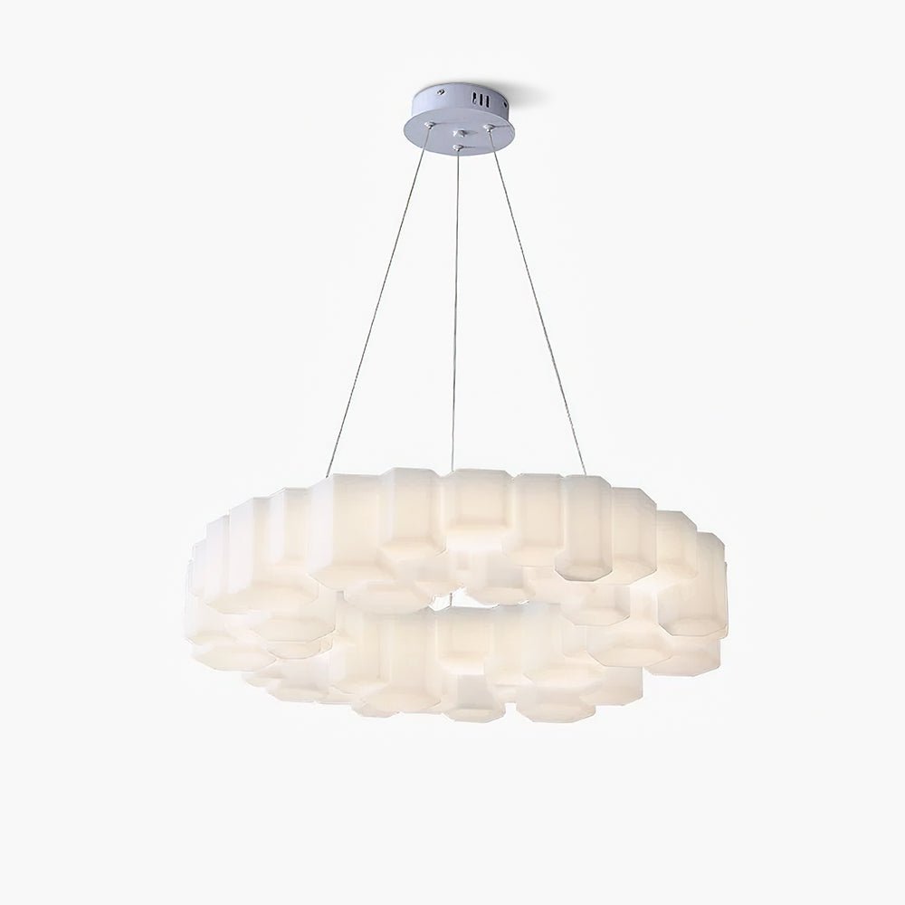 Elegant Honeycomb Chandelier - Modern Design with Adjustable Brightnes