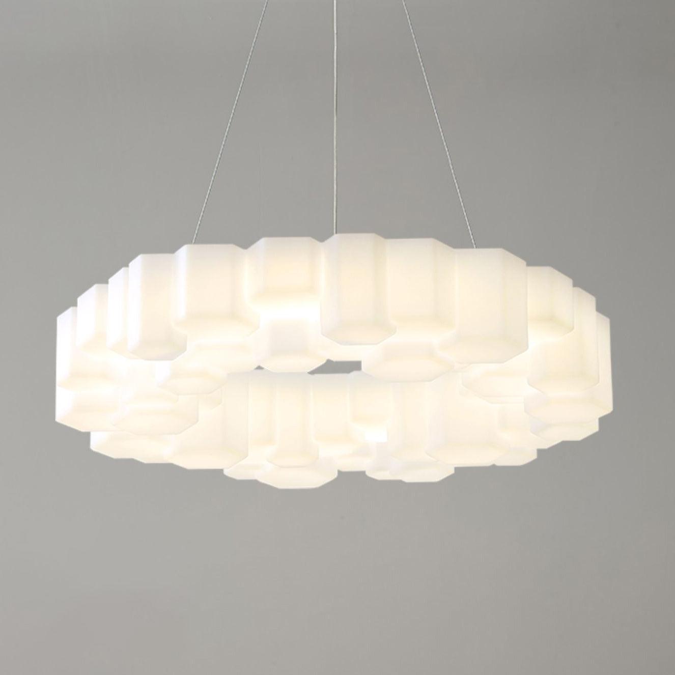 Elegant Honeycomb Chandelier - Modern Design with Adjustable Brightnes