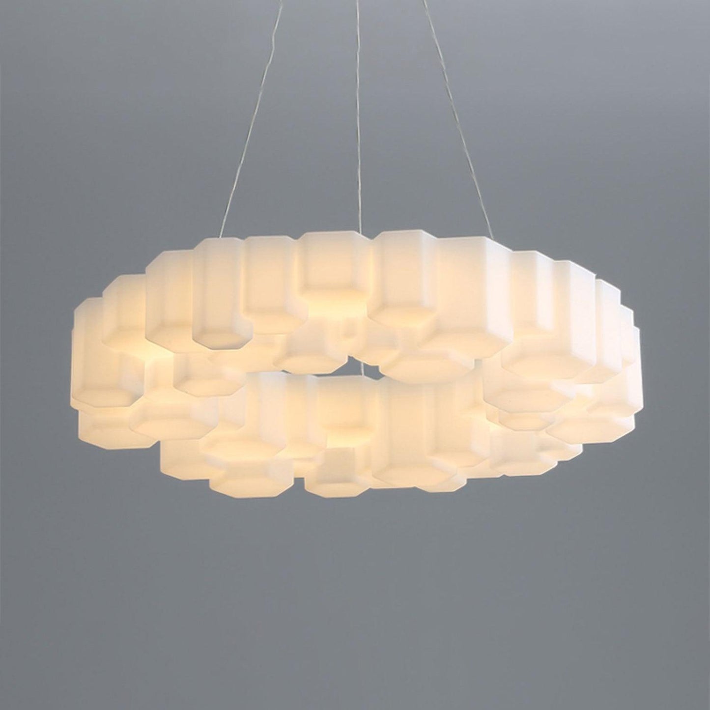Elegant Honeycomb Chandelier - Modern Design with Adjustable Brightnes