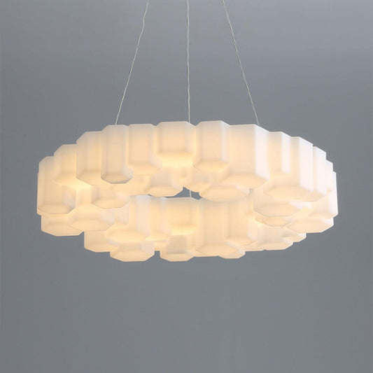 Elegant Honeycomb Chandelier - Modern Design with Adjustable Brightnes