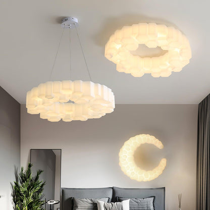 Elegant Honeycomb Chandelier - Modern Design with Adjustable Brightnes