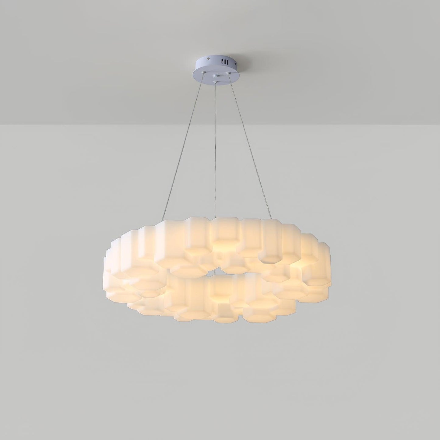 Elegant Honeycomb Chandelier - Modern Design with Adjustable Brightnes