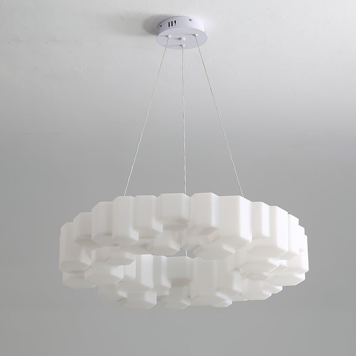 Elegant Honeycomb Chandelier - Modern Design with Adjustable Brightnes