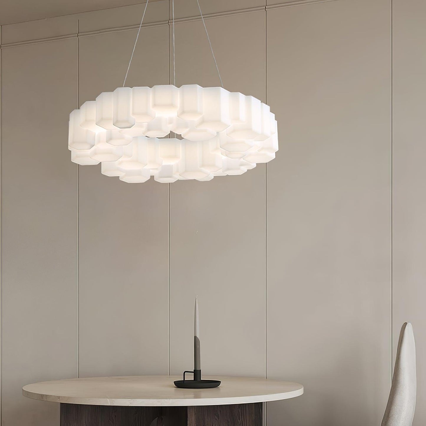 Elegant Honeycomb Chandelier - Modern Design with Adjustable Brightnes