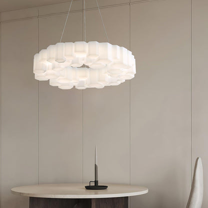 Elegant Honeycomb Chandelier - Modern Design with Adjustable Brightnes