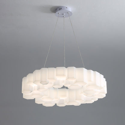 Elegant Honeycomb Chandelier - Modern Design with Adjustable Brightnes