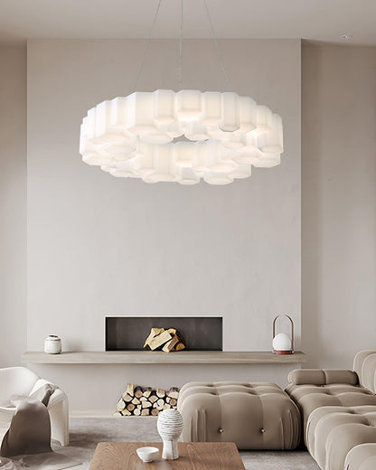 Elegant Honeycomb Chandelier - Modern Design with Adjustable Brightnes