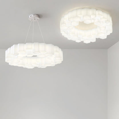 Elegant Honeycomb Chandelier - Modern Design with Adjustable Brightnes