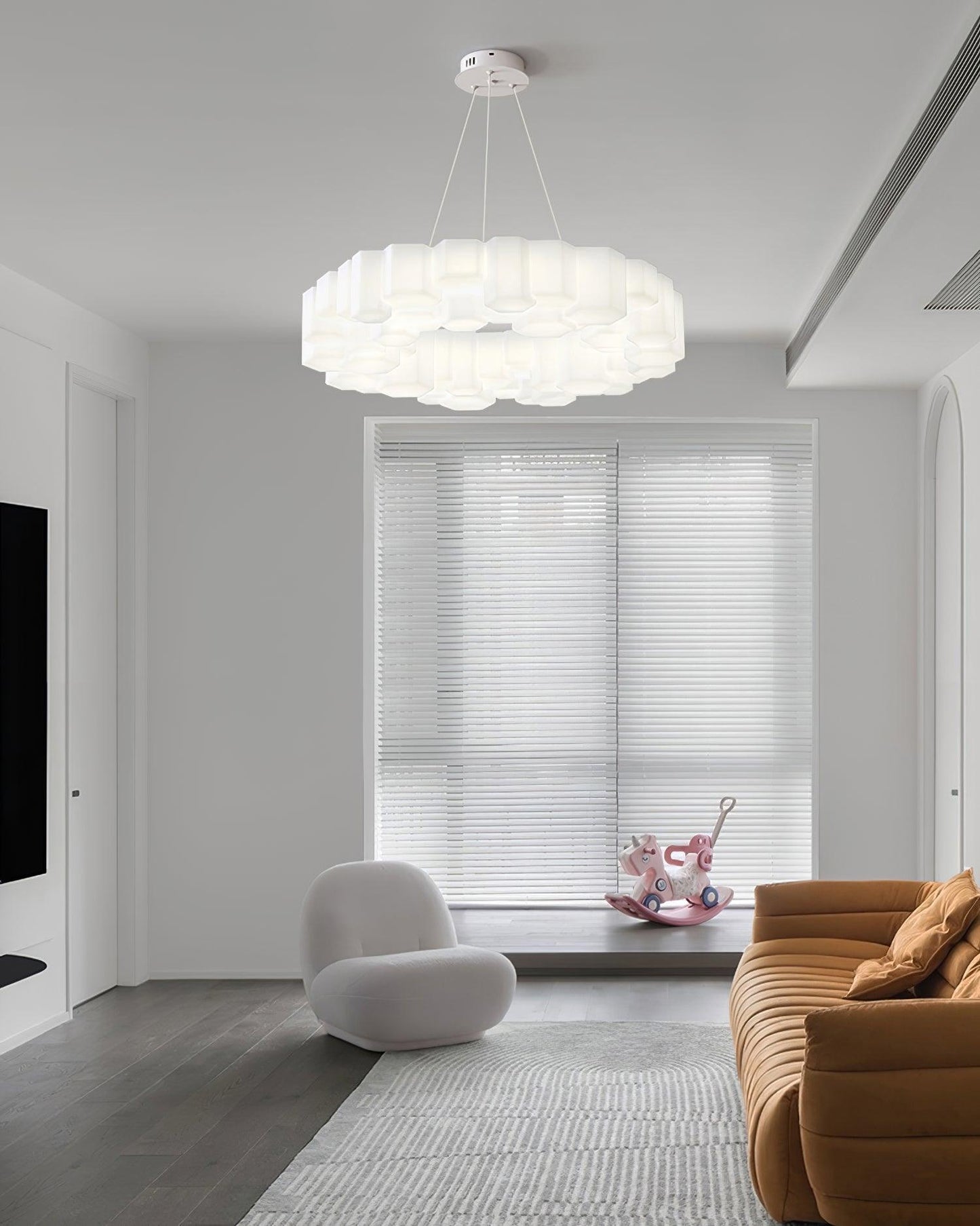 Elegant Honeycomb Chandelier - Modern Design with Adjustable Brightnes