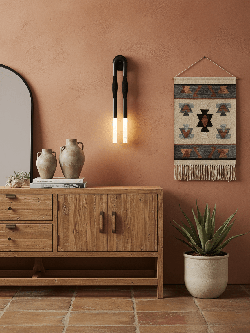 Elegant Horsehair Wall Lamp with Adjustable Light and Unique Design