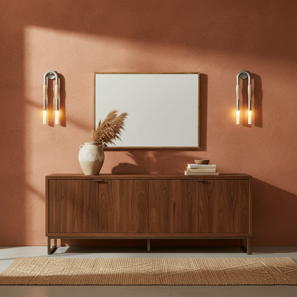 Elegant Horsehair Wall Lamp with Adjustable Light and Unique Design