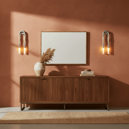 Elegant Horsehair Wall Lamp with Adjustable Light and Unique Design