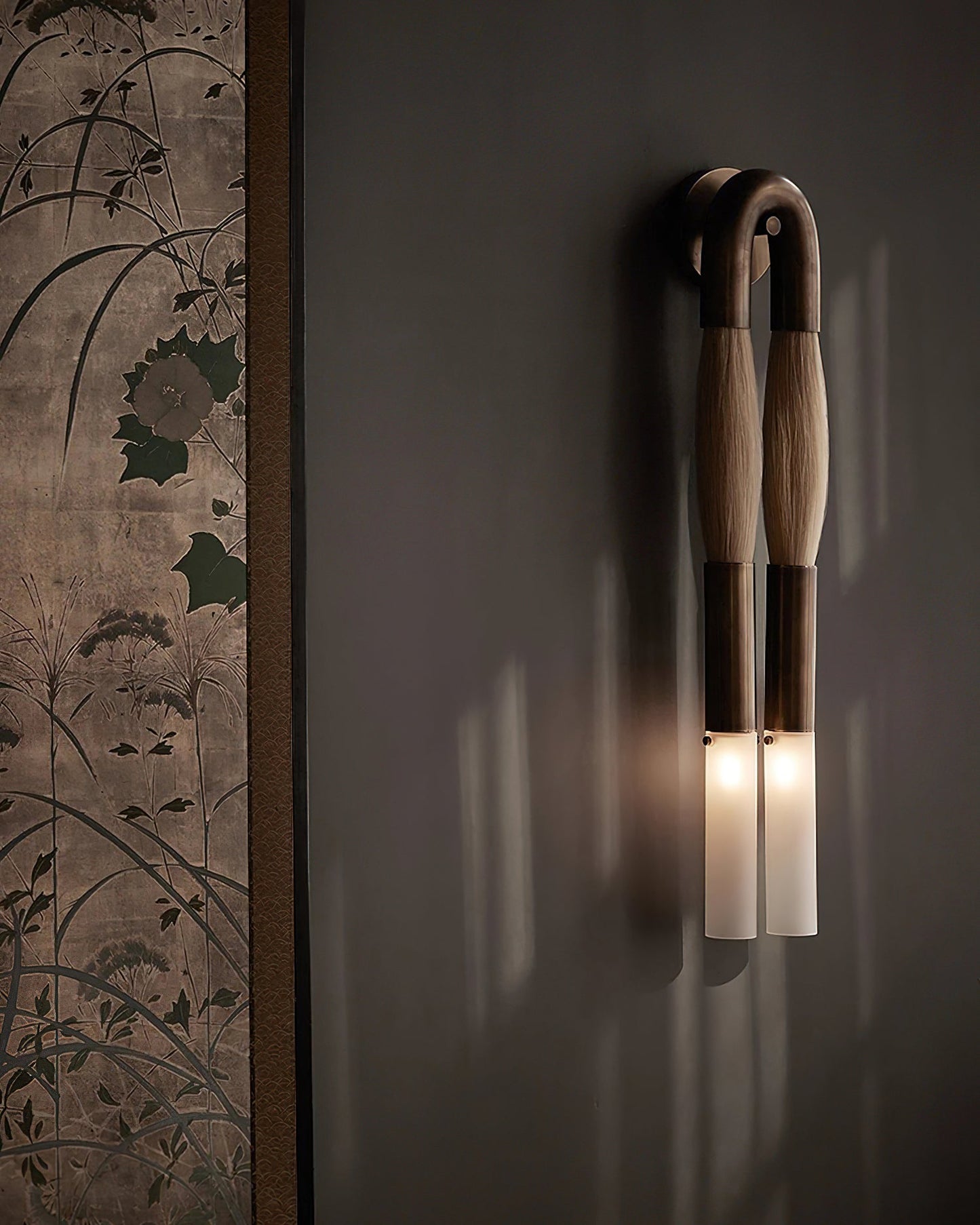 Elegant Horsehair Wall Lamp with Adjustable Light and Unique Design