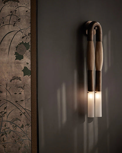 Elegant Horsehair Wall Lamp with Adjustable Light and Unique Design