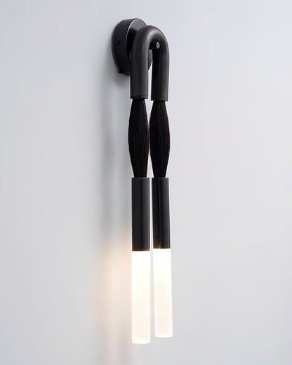 Elegant Horsehair Wall Lamp with Adjustable Light and Unique Design