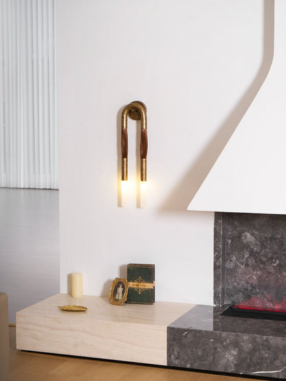 Elegant Horsehair Wall Lamp with Adjustable Light and Unique Design