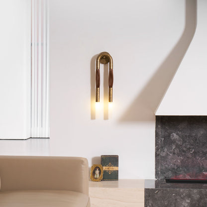 Elegant Horsehair Wall Lamp with Adjustable Light and Unique Design