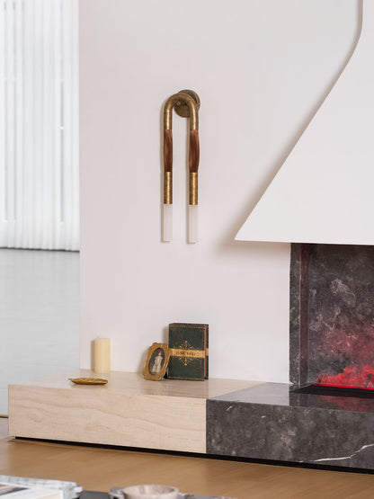 Elegant Horsehair Wall Lamp with Adjustable Light and Unique Design