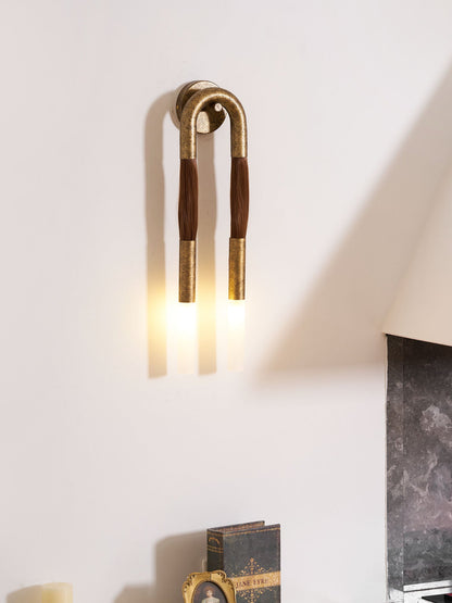 Elegant Horsehair Wall Lamp with Adjustable Light and Unique Design