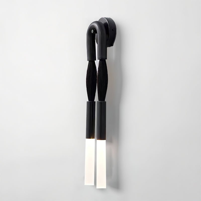 Elegant Horsehair Wall Lamp with Adjustable Light and Unique Design