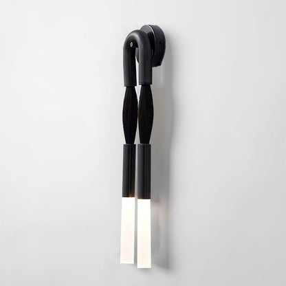 Elegant Horsehair Wall Lamp with Adjustable Light and Unique Design